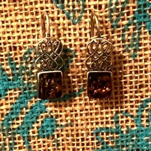 Amber 925 earrings